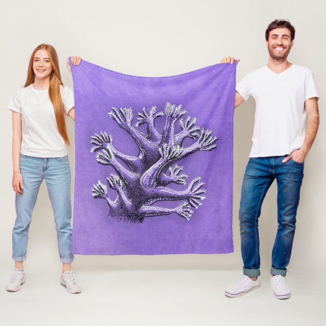 Cobertor De Velo Coral Reef Roxo Marinha Arte (In Situ)