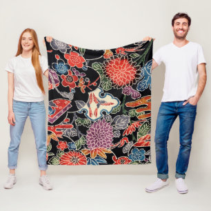 Cobertor De Velo Corante Japonês Okinawan (Bingata)