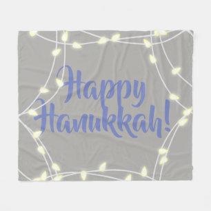 Cobertor De Velo Corda de Luzes Brancas Hanukkah Saudação