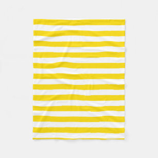 Cobertor De Velo Cores de Tendência White Stripes Amarelas Modelo E