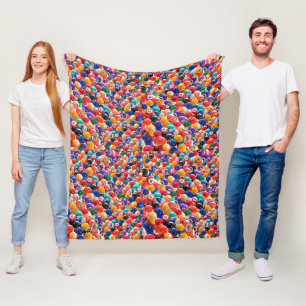 Cobertor De Velo Cores Tradicionais De Orelha, Folha De Med Fleece