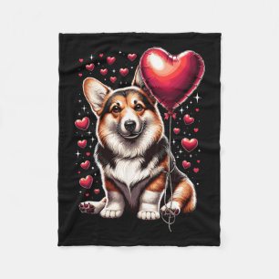 Cobertor De Velo Corgi Cachorro Dia dos Namorados Dono de Cachorro