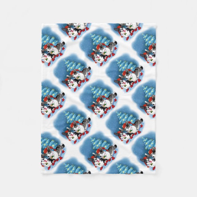 COBERTOR DE VELO CORGI CHRISTMAS (Frente)