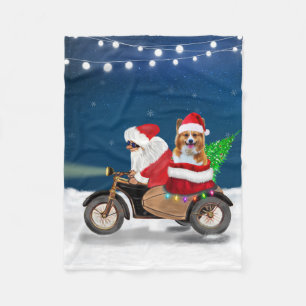 Cobertor De Velo Corgi Dog Natal Papai Noel