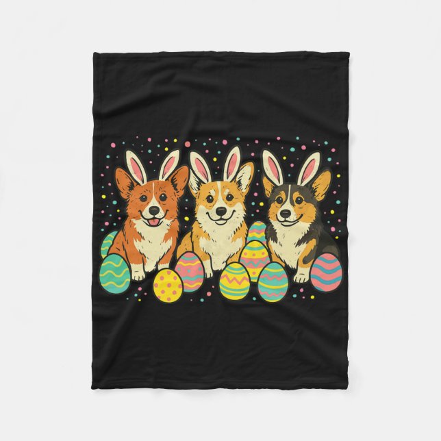 Cobertor De Velo Corgi Páscoa  (Frente)