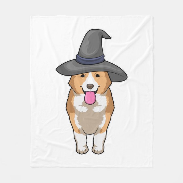 Cobertor De Velo Corgi Witch (Frente)