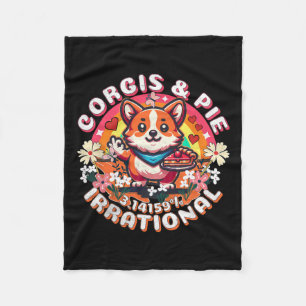 Cobertor De Velo Corgis Funny Pi Day Pie Butterflies Que Amam Corg