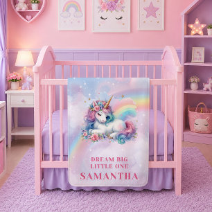 Cobertor De Velo Coringa Unicórnio Cores Pastel Menina Aniversário