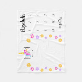 Cobertor De Velo Coroa de flor branca Unicorn Etapa de bebê