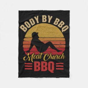 Cobertor De Velo Corpo de Homens Pelo Bbq Vintage Carne Igreja Chur