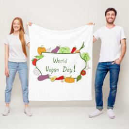 Cobertor De Velo Corte Minimalista do Dia Mundial da Vegetariana