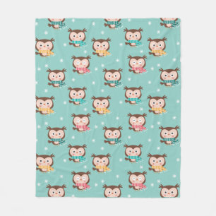Cobertor De Velo Coruja de Natal Fleece Blanket