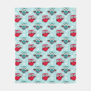 Cobertor De Velo Coruja de Natal Fleece Blanket