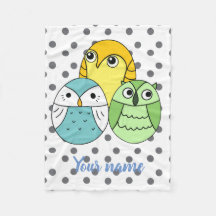 Coruja de pontos adorável personalizada para crian