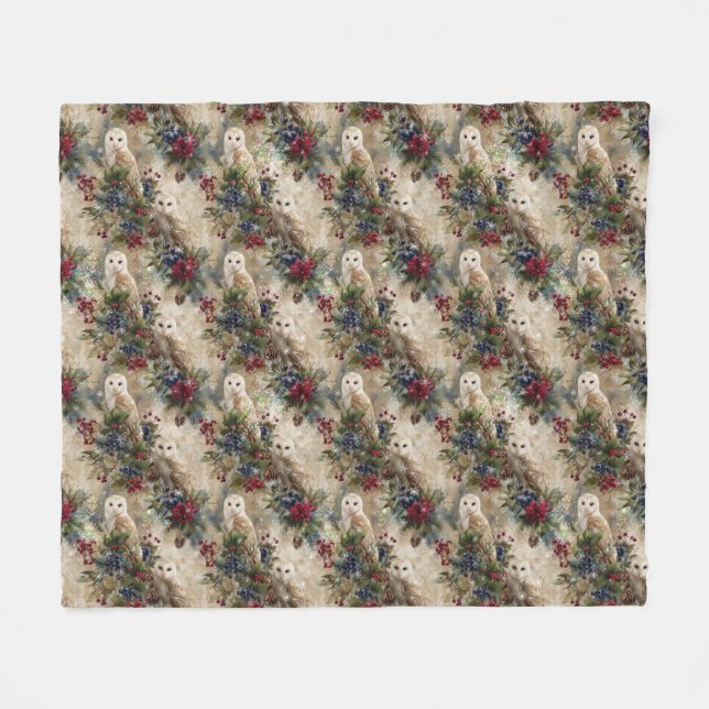 Cobertor De Velo Coruja Floral Enfeitiçante (Frente (Horizontal))