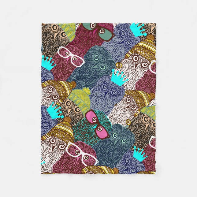 Cobertor De Velo Coruja na coroa (Frente)