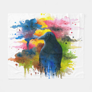 Cobertor De Velo Corvo do corvo do pássaro 71