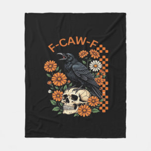 Cobertor De Velo Corvo F-Caw-F Engraçado Halloween Gótico Criativo
