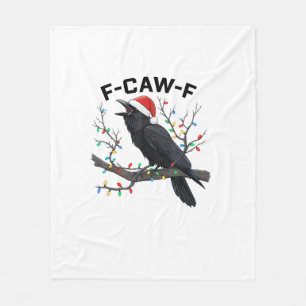 Cobertor De Velo Corvo F-Caw-F Luzes de Natal Engraçadas Retro Chap