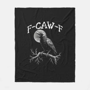 Cobertor De Velo Corvo F-Caw-F Pássaro Engraçado Corvo Humor Criati