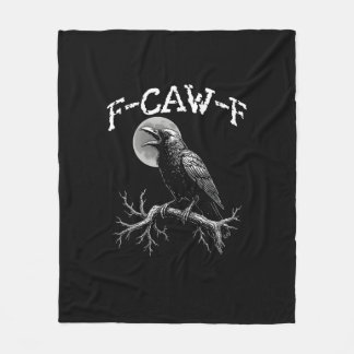 Cobertor De Velo Corvo F-Caw-F Pássaro Engraçado Humor de Corvo Cri