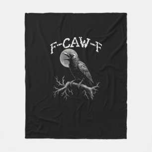 Cobertor De Velo Corvo F-Caw-F Pássaro Engraçado Humor de Corvo Tri