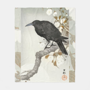 Cobertor De Velo Corvo Koson Japonês Pássaro Corvo