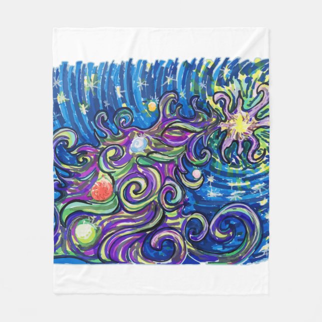 Cobertor De Velo Cosmic Christmas Tree (Frente)