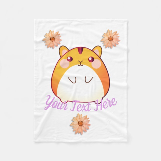 Cobertor De Velo Costume bonito do hamster de Kawaii (Frente)