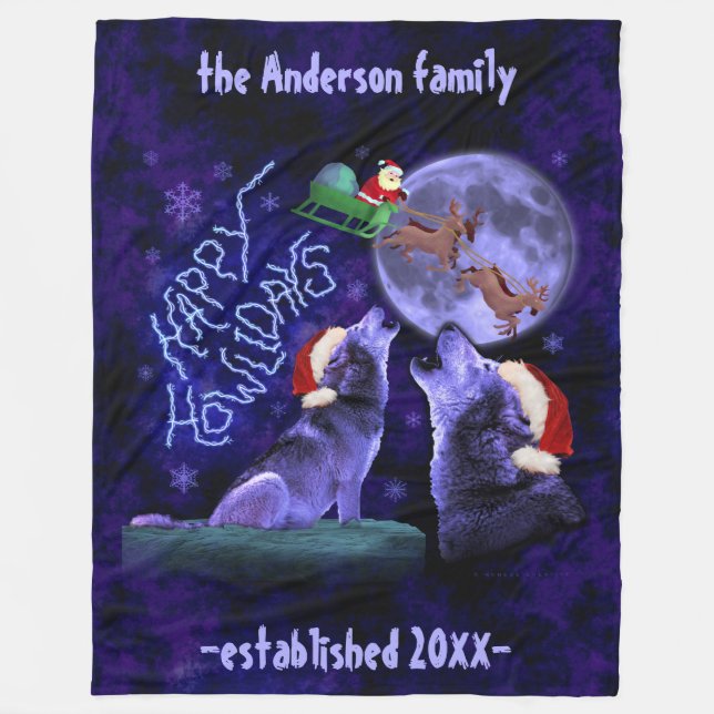 Cobertor De Velo Costume feliz de Howlidays | da chalaça engraçada (Frente)