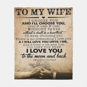 Cobertor De Velo Cota De Amor Para Esposa Melhor e perfeito prese