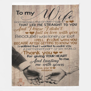 Cobertor De Velo Cota De Amor Para Esposa   Presente para a famíli