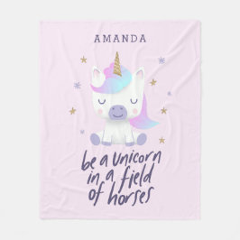 Cobertor De Velo Cotação Simples Unicorn Inspiracional | Adicionar