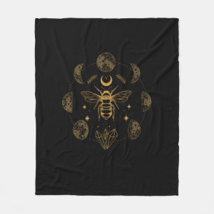 Cobertor De Velo Cottagecore Abelha Mística Mágica Goblincore Lua F