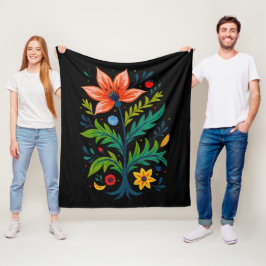 Cobertor De Velo Cottagecore Escuro Boho Mal-humorado Arte Folclóri