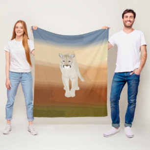 Cobertor De Velo Cougar Fleece Blanket
