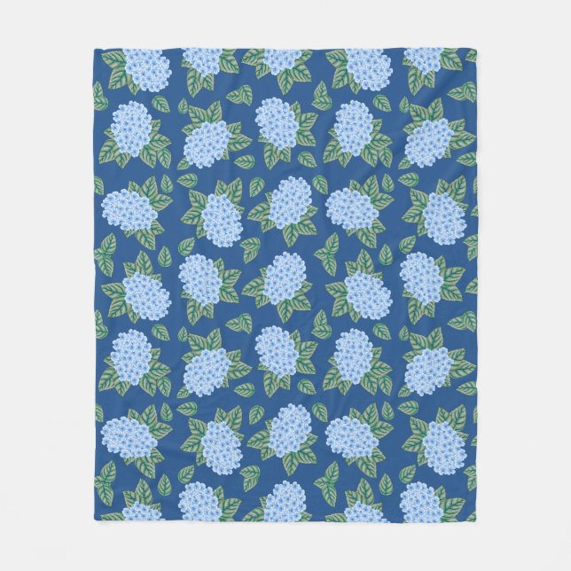Cobertor De Velo Country Blue Hydrangeas (Frente)