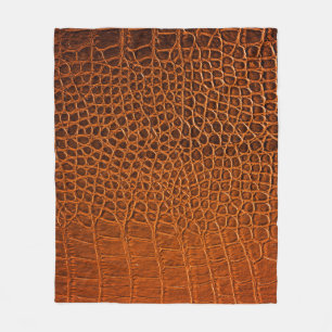 Cobertor De Velo Couro-crocodilo castanho