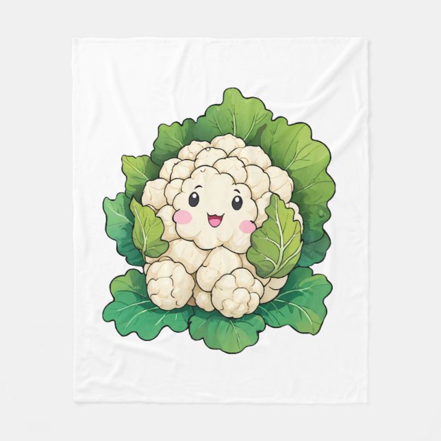 Cobertor De Velo Couve-flor Kawaii (Frente)