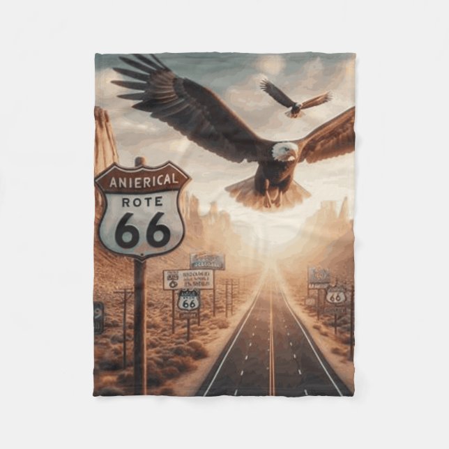 Cobertor De Velo Couverture route 66 (Frente)