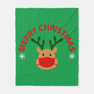 Cobertor De Velo covid feliz natal face mask rendeer