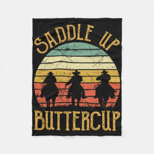 Cobertor De Velo Cowboy Cowgirl Sul Oeste Saddle Up Buttercu
