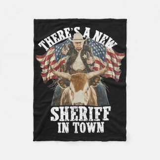 Cobertor De Velo Cowboy Trump 2025 Há um Novo Xerife na Cidade 