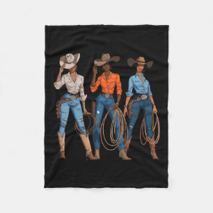 Cobertor De Velo Cowgirl Afro-Americana do País Ocidental