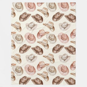 Cobertor De Velo Cowgirl Rosa Castanha Sudoeste Chapéus