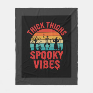Cobertor De Velo Coxas Grossas de Halloween Vibrações Assustadoras