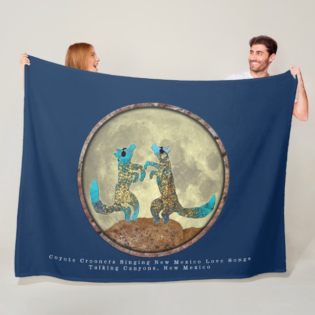 Cobertor De Velo Coyote Crooners Fleece Blanket (In Situ)