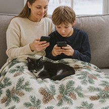 Cozy Evergreen and Pinecones