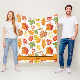 Cobertor De Velo Cozy Fall Deixa Nome Personalizado
