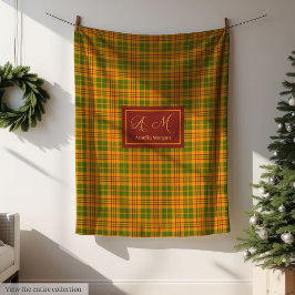 Cobertor De Velo Cozy Fall Plaid Blanket Personalized Farmhouse